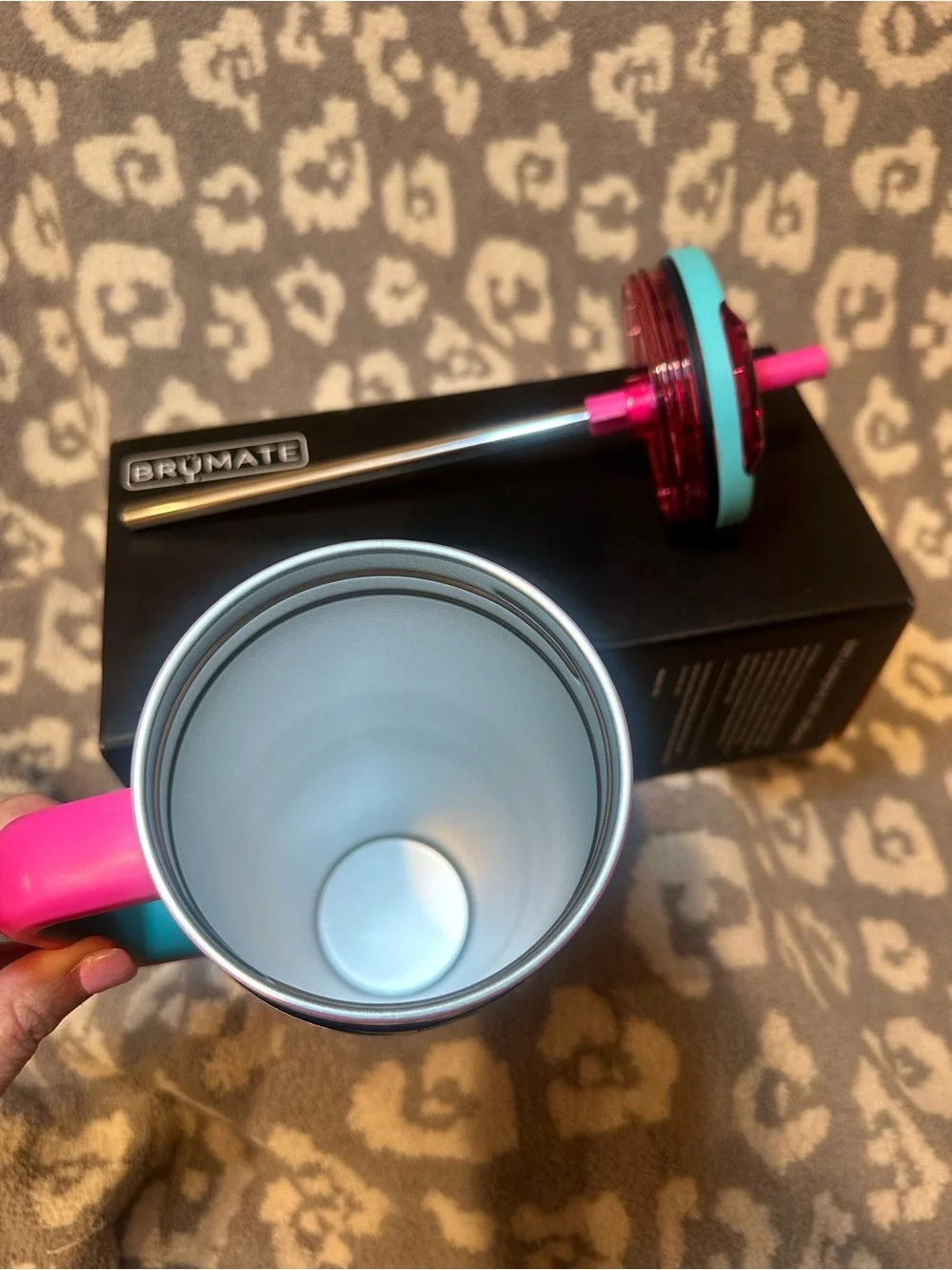 BrüMate Era Flip 40oz Travel Mug  Limited Edition Rainbow 🌈 Swirl😍😍New 🌈 - Picture 16 of 17